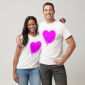 Grunge Heart - Magenta T-shirt (Unisex)
