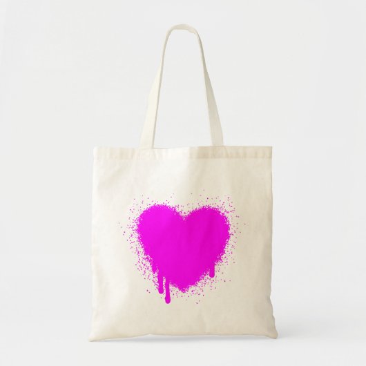 Grunge Heart - Magenta Tote Bag (Voorkant)