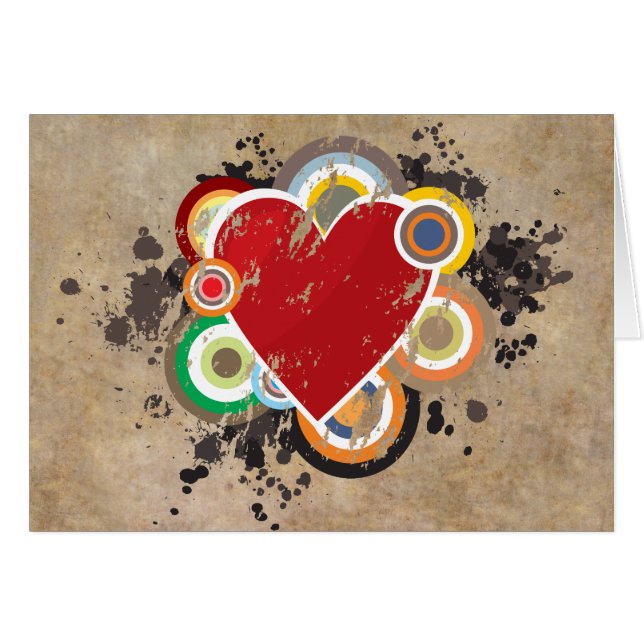 Grunge Heart met Rings (Voorkant Horizontaal)