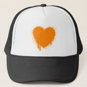 Grunge Heart - Oranje Trucker Pet