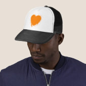 Grunge Heart - Oranje Trucker Pet (In situ)