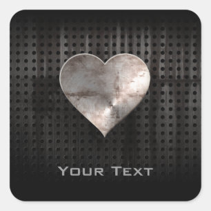 Grunge Heart Vierkante Sticker