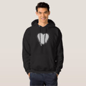 Grunge Heart - Wit Hoodie (Voorkant volledig)