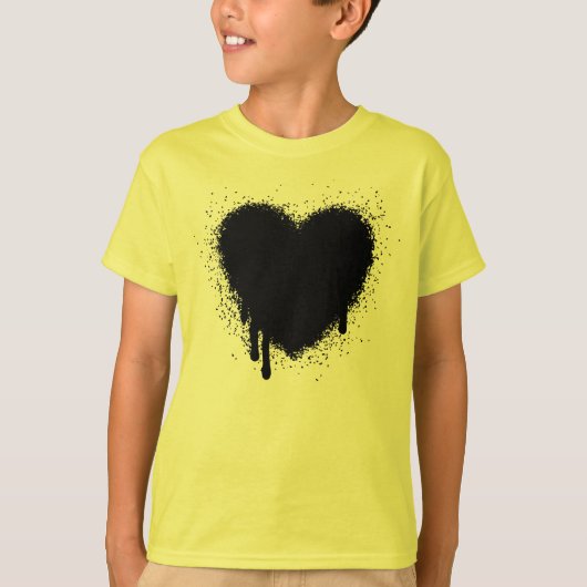 Grunge Heart - zwart T-shirt (Voorkant)