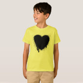 Grunge Heart - zwart T-shirt (Voorkant volledig)