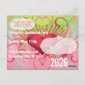 Grunge Hearts Class of Graduation Invitations Briefkaart (Achterkant)
