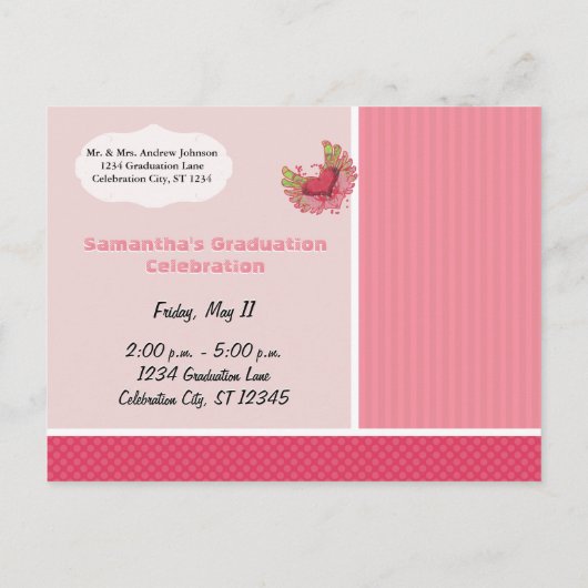 Grunge Hearts Class of Graduation Invitations Uitnodiging Briefkaart (Achterkant)