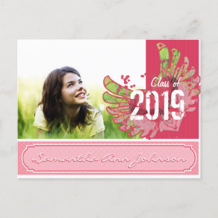 Grunge Hearts Class of Graduation Invitations Uitnodiging Briefkaart