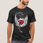 Grunge Hearts Wings T-shirt (Voorkant)