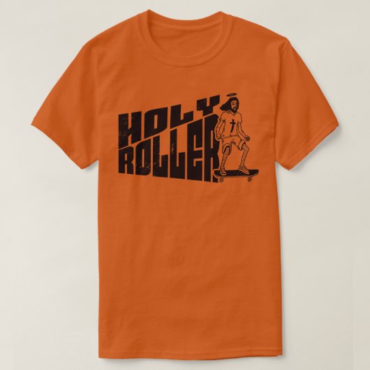 Grunge Heilige Roller Grappig Skateboarden Jezus T-shirt (Design voorkant)