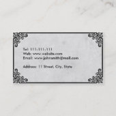 Grunge Heraldry Monogram Visitekaartje (Achterkant)