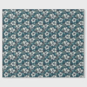 Grunge Hibiscus, Tropisch bloembehang. Cadeaupapier (Vlak)