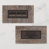 grunge hickory hout constructie timmerwerk visitekaartje (Voorkant / Achterkant)