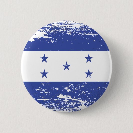 Grunge Honduras Flag Ronde Button 5,7 Cm (Voorkant)