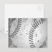 Grunge-honkbal Briefkaart (Voorkant / Achterkant)