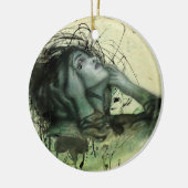 Grunge Hood Portrait Keramisch Ornament (Links)