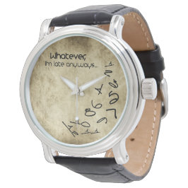 Grunge Horloge Ik Ben Toch Te Laat