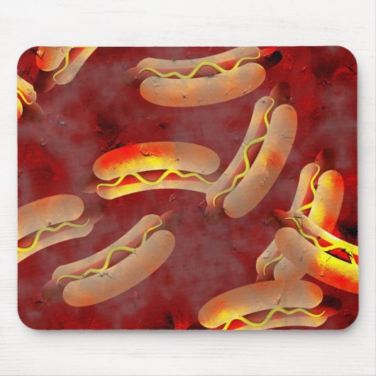 Grunge Hotdogs Muismat (Voorkant)