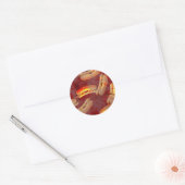 Grunge Hotdogs Ronde Sticker (Envelop)