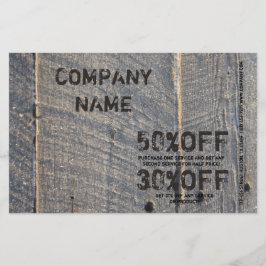 grunge hout Renovatie Timmerman Bouw Flyer