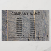 grunge hout renovatie timmerwerk constructie flyer (Achterkant)