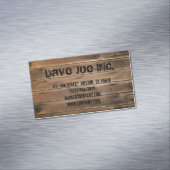 grunge houten textuur Constructie Carpentry Magnetisch Visitekaartje (Voorbeeld)
