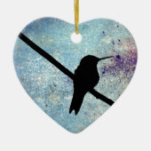 Grunge Hummingbird Keramisch Ornament (Voorkant)