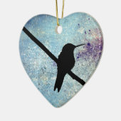 Grunge Hummingbird Keramisch Ornament (Links)
