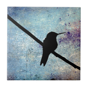 Grunge Hummingbird Tegeltje