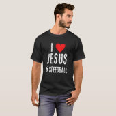Grunge I Love Jesus & Speedball Christelijk T-shirt (Voorkant volledig)