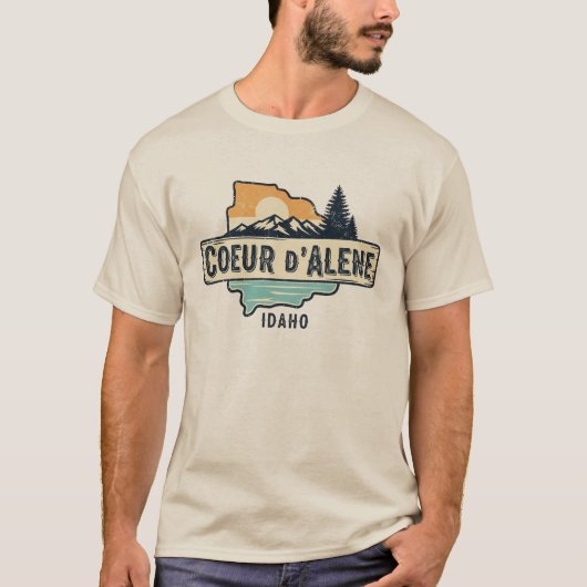 Grunge Idaho Coeur d'Alene T-shirt (Voorkant)