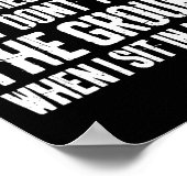 Grunge Ik praat groot spel voor iemand wiens voete Poster (Hoek)