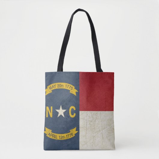 Grunge illustratie van North Carolina Tote Bag (Voorkant)