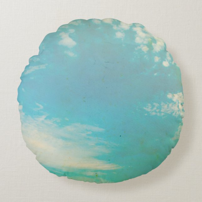 Grunge image of sky background. home decor, backgr rond kussen (Voorkant)