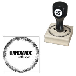 Grunge inkt handgemaakt met liefde rubberstempel