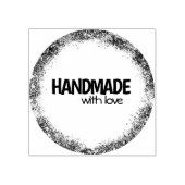 Grunge inkt handgemaakt met liefde rubberstempel (Afrduk)