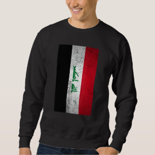 Grunge Irak Vlag terug Midden-Oosten Arabisch Koer Trui