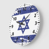 Grunge Israel Flag Grote Klok (Hoek)