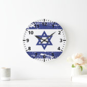Grunge Israel Flag Grote Klok (Huis)