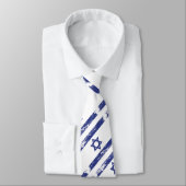 Grunge Israel Flag Stropdas (Gebonden)