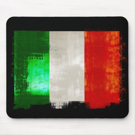 Grunge Italiaanse vlag  retro stijl Italië Muismat (Voorkant)