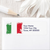 Grunge Italië Vlag Etiket (Insitu)