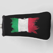 Grunge Italië vlag, Italiaanse vlag, penseelstreek Golfheadcover (Voorkant)