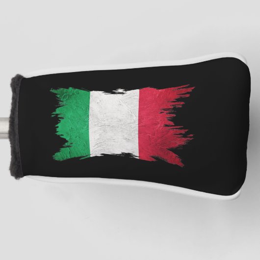 Grunge Italië vlag, Italiaanse vlag, penseelstreek Golfheadcover (Voorkant)