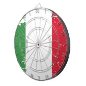 Grunge Italy Flag Dartbord (Voorkant Rechts)