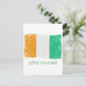 Grunge Ivory Coast Flag Briefkaart (Staand voorkant)