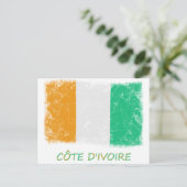 Grunge Ivory Coast Flag Briefkaart (Staand voorkant)