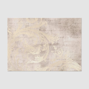  Grunge Ivory Damask Tissuepapier