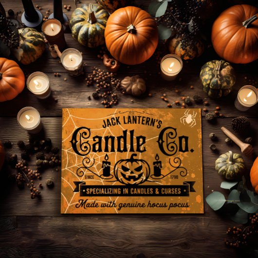 Grunge  Jack Lantern's Candle Co Poster