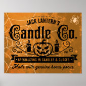 Grunge  Jack Lantern's Candle Co Poster (Voorkant)